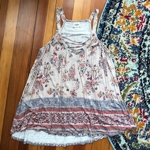 Flowy floral tank top
